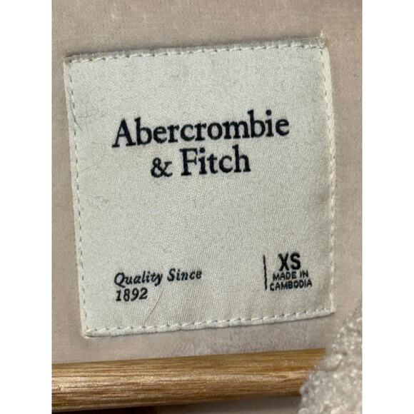 Abercrombie & Fitch Cream Faux Fur Sherpa Utility Teddy Jacket Coat Womens Sz XS - Picture 3 of 6